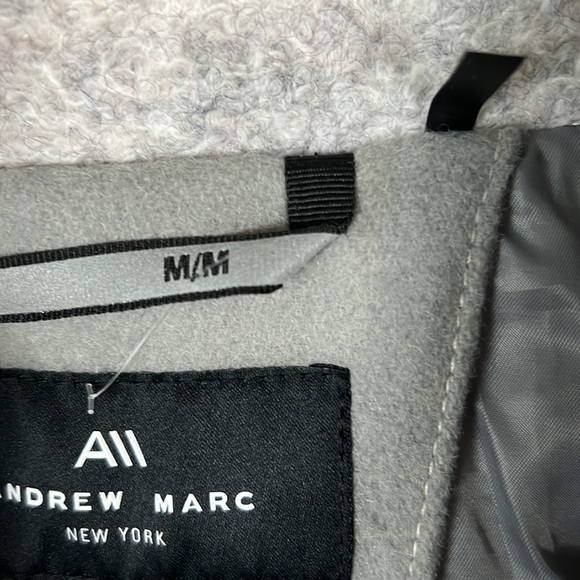 Andrew Marc Geller Assymetrical Long Coat Size M In Ivory - Picture 15 of 16